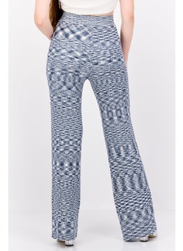 NIA Women Regular Fit Wide Leg Space Dye Palazzo Pant, Grey  - Image 3