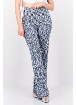 NIA Women Regular Fit Wide Leg Space Dye Palazzo Pant, Grey  - Image 1