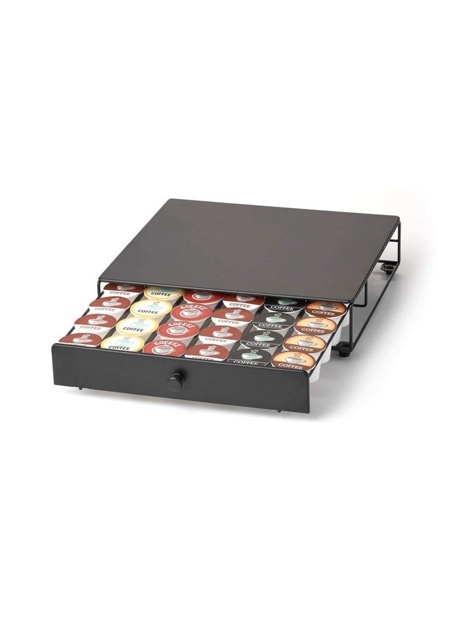 Nifty Solutions Nifty Rolling Coffee Pod Drawer - Black Finish, Compatible with K-Cups, 36 Pod Pack Holder, Compact Under Coffee Pot Storage Drawer, Slim Home Kitchen Counter Organizer - Image 1