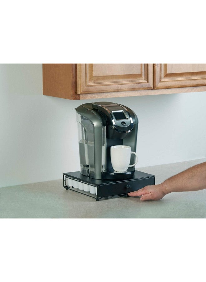 Nifty Solutions Nifty Rolling Coffee Pod Drawer - Black Finish, Compatible with K-Cups, 36 Pod Pack Holder, Compact Under Coffee Pot Storage Drawer, Slim Home Kitchen Counter Organizer - Image 5