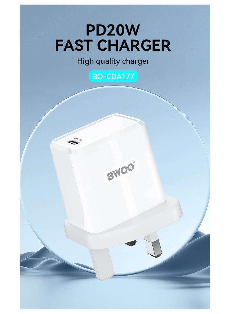 BWOO Pd 20W Fast Charging Uk Wall Charger - Image 5