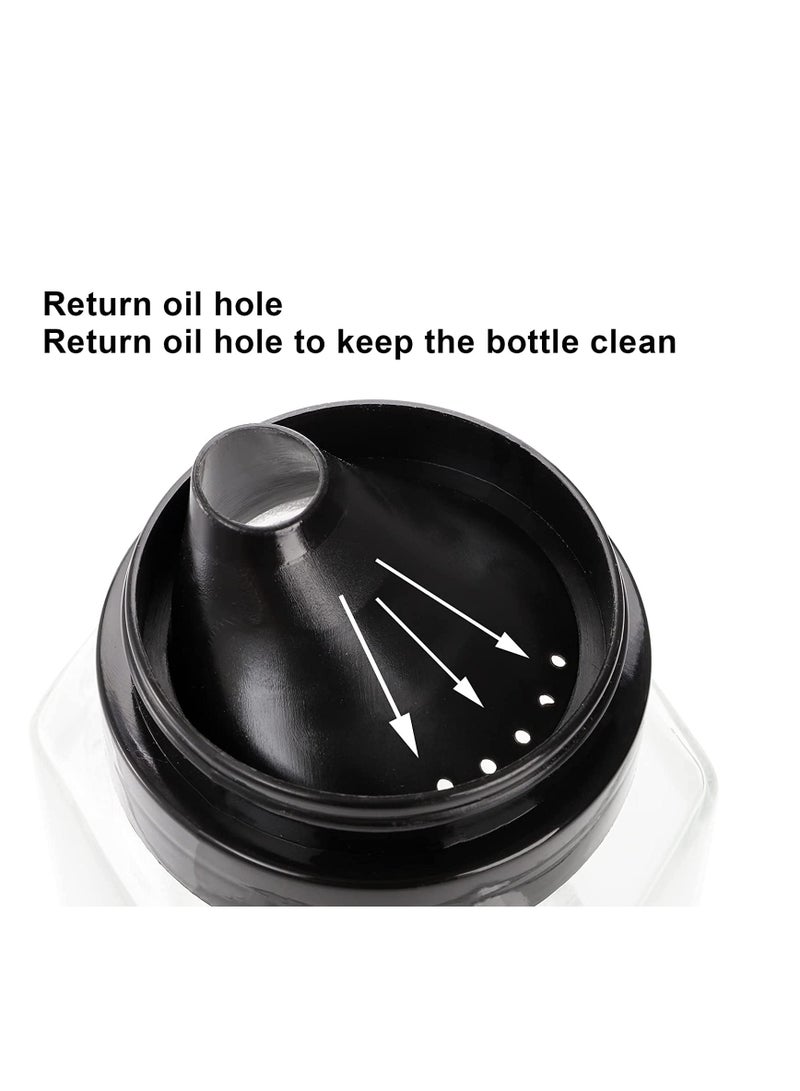Suntown 6 Pack Glass Honey Dispenser Oil Cruet, No Drip Olive Oil and Vinegar Dispenser Maple Syrup Dispenser Jars Crystal Salad Dressing Container Bottle with Cap for Kitchen Soy Sauce 8.5Oz - Image 4