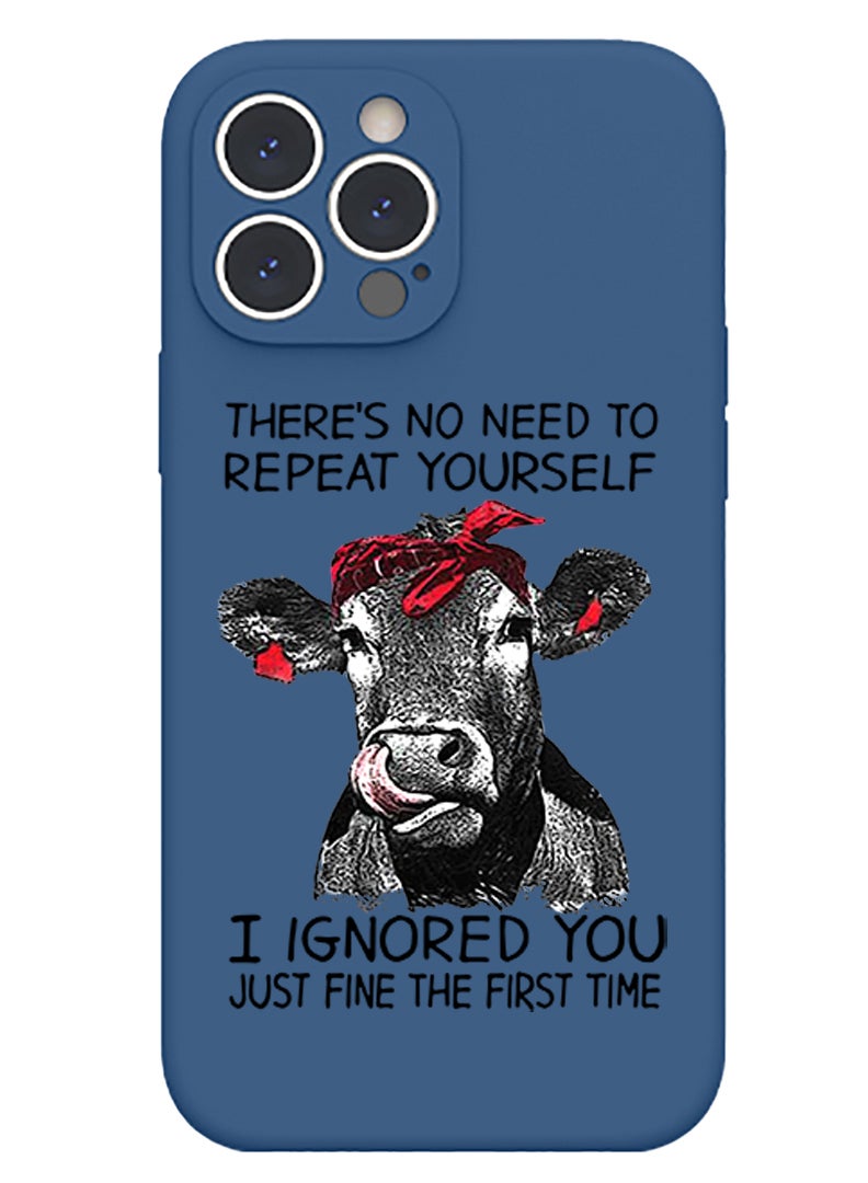 Theodor Protective Slim Fit Case Liquid Silicone Cover with Full Body Protection Anti-Scratch Shockproof Case For iPhone 12 Pro Max Blue  - there is no ned to repeat yourself copy - Image 1