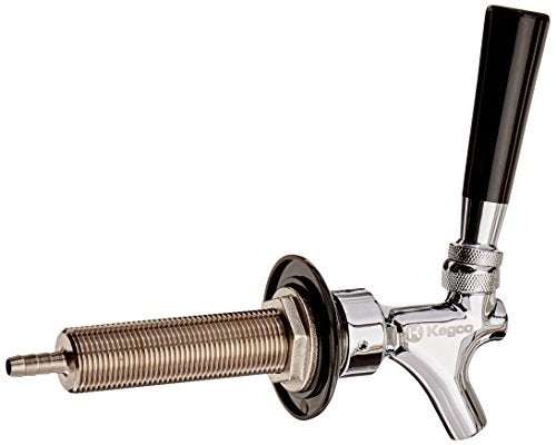 Kegco BF EBCFBLSHANK4-2 Beer Faucet and Shank, 4-1/8", Chrome - Image 2