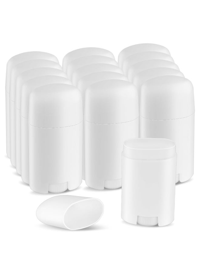 DMuuuDM 15 Pack 17 oz50ml Plastic Deodorant ContainersEmpty Round TwistUp Solid Stick Tube Applicators Container for DeodorantShaving Soap StickHeel Lip BalmSolid Lotion BarsTop FillingWhite - Image 2