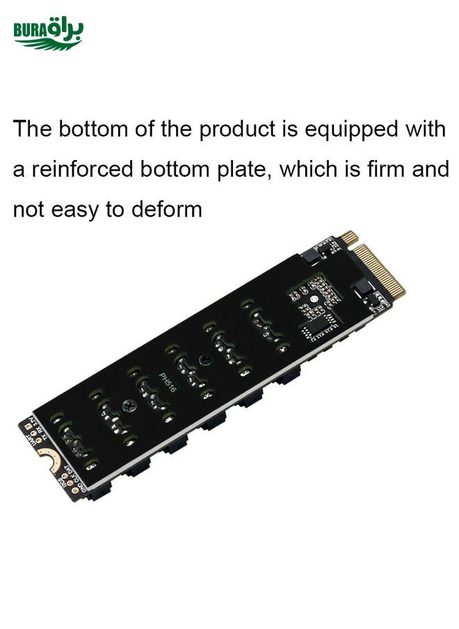 BURAQ M2 M-EKY PCIE3.0 To SATA6G Transfer Expansion Card 6 Port Hard Disk Expansion Adapter Card(PH516)  - Image 5