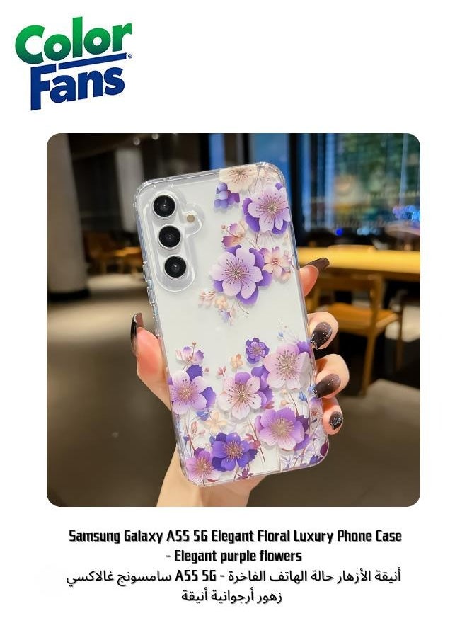 Color Fans - Samsung Galaxy A55 5G Elegant Floral Luxury Phone Case - Image 1