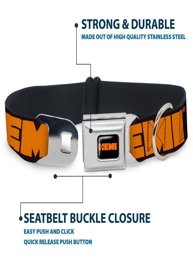 Buckle Down Buckle-Down Seatbelt Buckle Dog Collar - HEMI 426 Logo 392/426 Black/Orange/Silver-Fade - 1" Wide - Fits 15-26" Neck - Large - Image 4