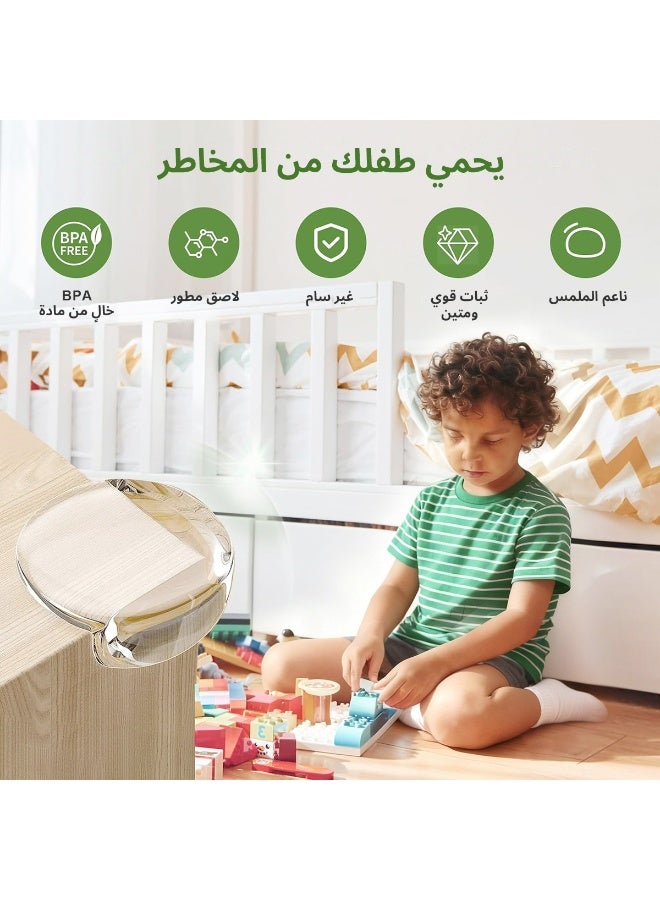 BBMORE 12PCS Baby Corner Protectors, Thickened Transparent PVC Table Corner Protectors, 360° Anti-Collision Protection, Strong Adhesive Edge Protectors for Tables, Cabinets, Sharp Edges - Image 3