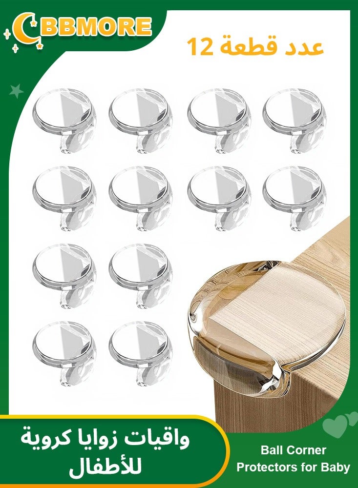 BBMORE 12PCS Baby Corner Protectors, Thickened Transparent PVC Table Corner Protectors, 360° Anti-Collision Protection, Strong Adhesive Edge Protectors for Tables, Cabinets, Sharp Edges - Image 1