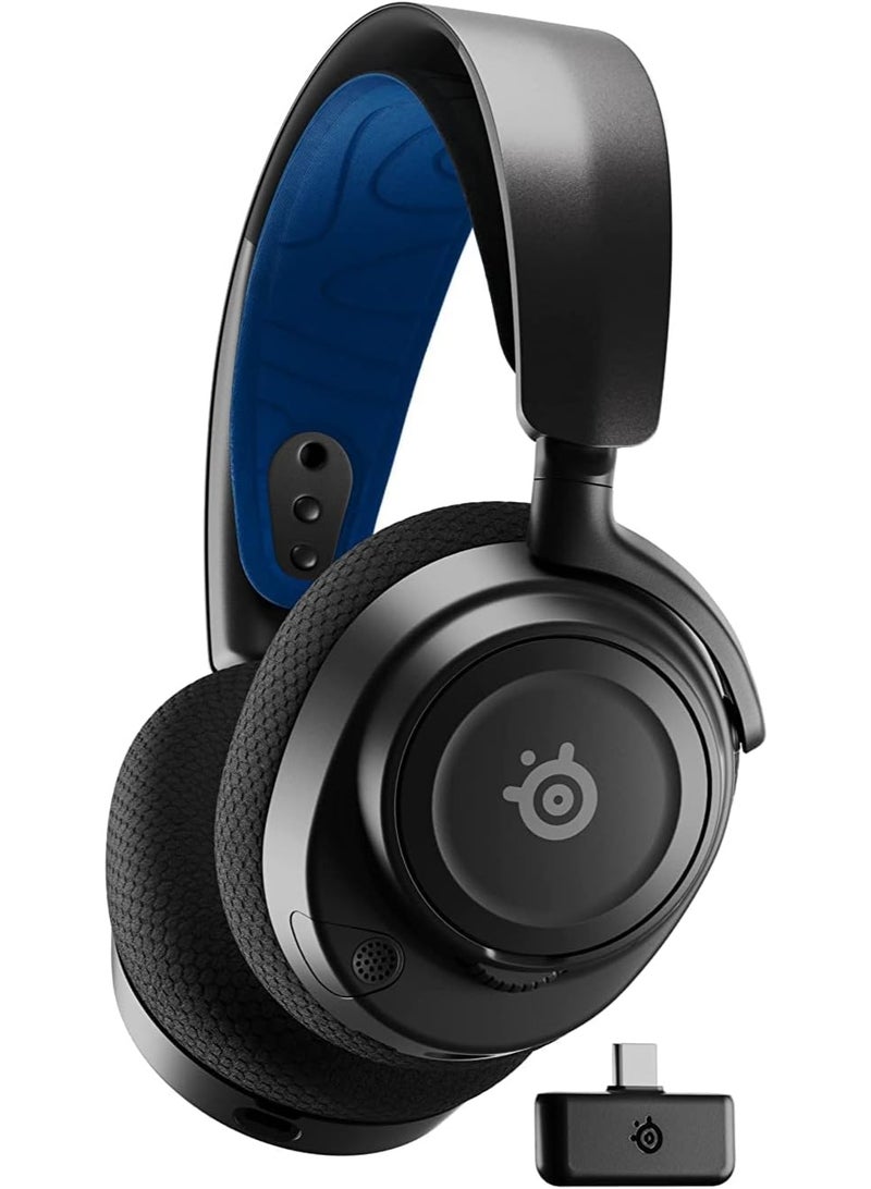 SteelSeries Arctis Nova 7P Wireless PS5 Gaming Headset - Neodymium Magnetic Drivers - Dual Wireless PlayStation & Bluetooth - 38H USB-C Battery- Supports PS4, PC, Switch, Mobile - Black - Image 2