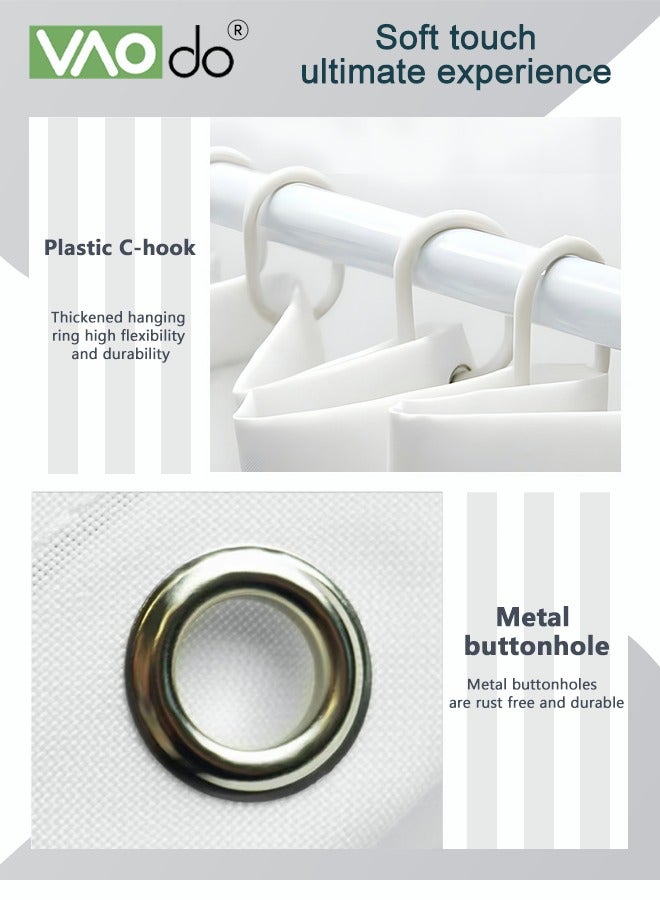 VAOdo 4PCS Printed Shower Curtain Set Polyester Material Marble Pattern Thickened Shower Curtain Set Includes Floor Mat Toilet Seat Cover Anti-skid Pad and Shower Curtain at The Bottom of Toilet RingHigh-de - Image 5