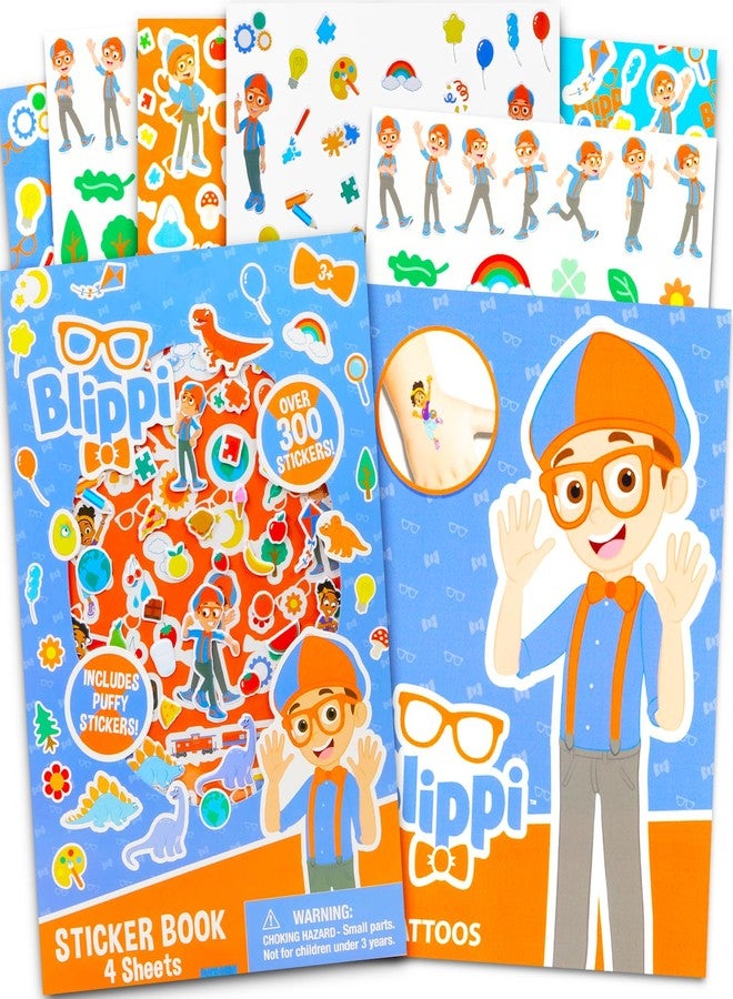 Blippi Stickers and Tattoos Party Favor Set - Bundle with Over 300 Blippi Stickers and 50 Blippi Temporary Tattoos | Blippi Party Supplies for Boys, Girls, Kids - Image 1
