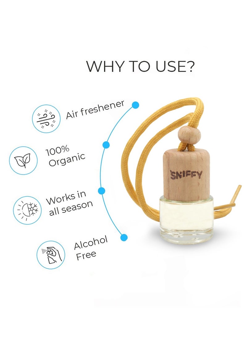 Sniffy Bubble Gum Car Hanging Air Freshener Bottle Diffuser with Wooden Cap, Long Lasting Car Perfume, Hanging Car Fragrance Oil, Auto Interior Odor Eliminator, Spill Proof Aromatherapy Freshener for Car Home Office Bathroom Closet Room Air Care Uses - Image 3