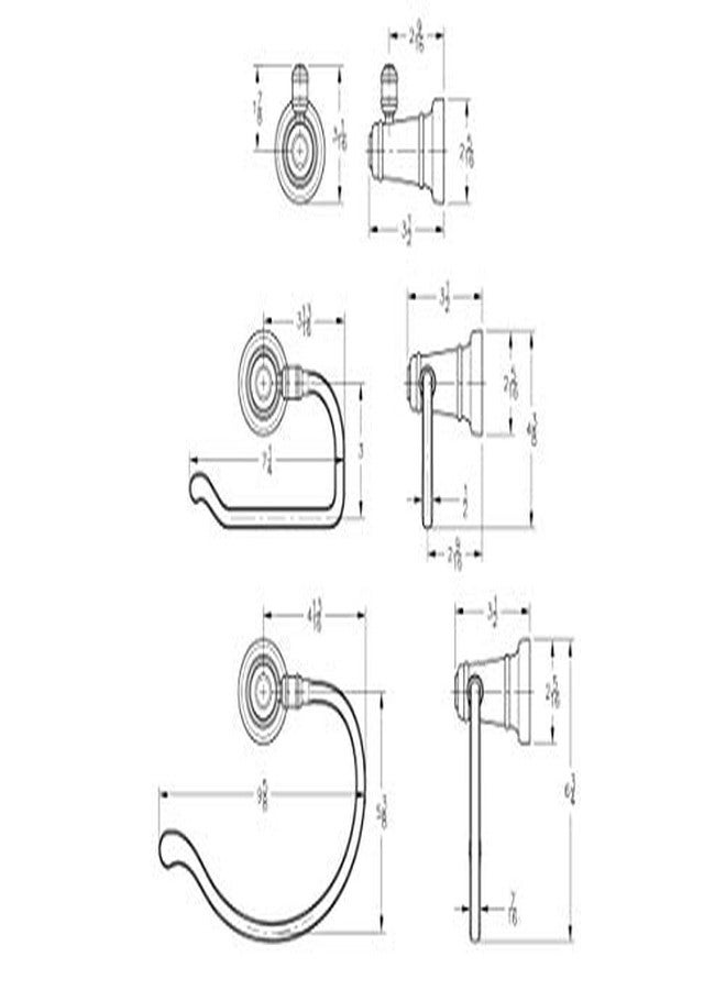 Pfister Ashfield Towel Ring, Hand Towel Holder for Bathroom, Wall-Mounted, Screw-In, Tuscan Bronze Finish, BRBYP0Y - Image 5