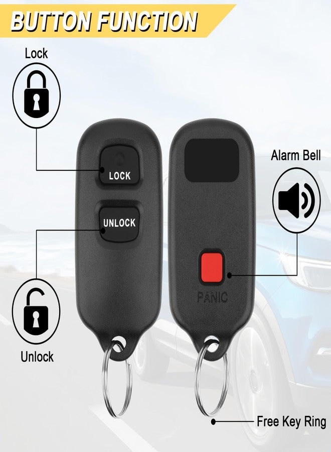 Vurkcy Key Fob Replacement for 2001-2006 Toyota Highlander/ 00-06 Tacoma Celica Echo/ 00-03 Prius/ 01-04 RAV4/ 04-06 Tundra/ 99-09 4Runner/ 2004-2007 xB Remote Control,HYQ12BBX HYQ12BAN - Image 3