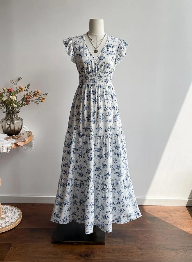 Take Two Take Two Floral Print Tiered Maxi Dress