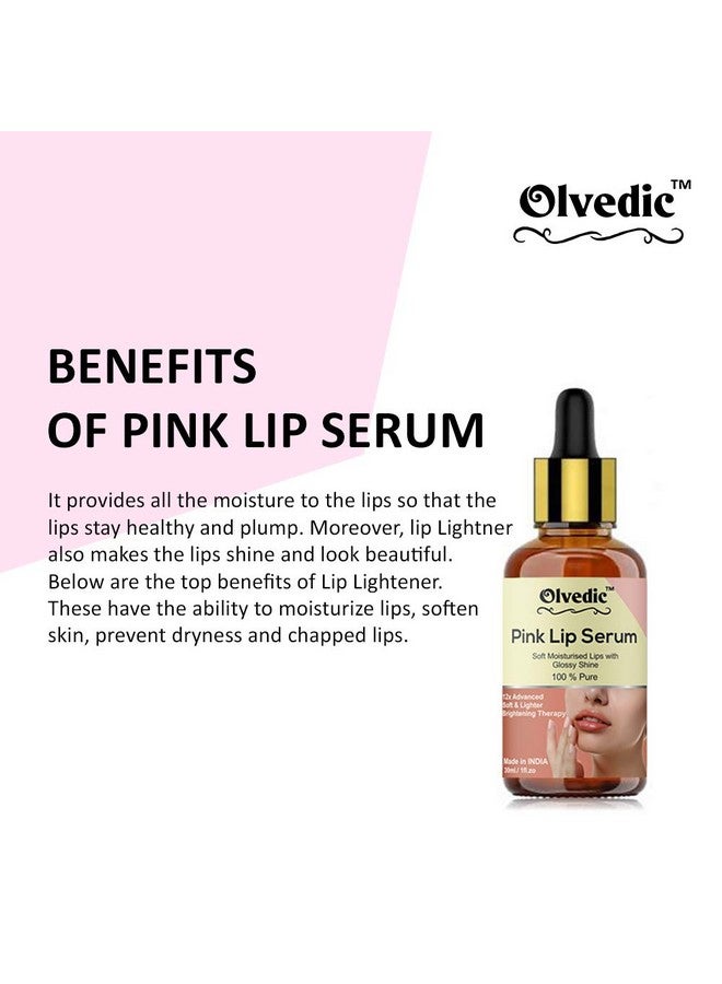 Olvedic Lip Serum - Advanced Brightening Therapy for Soft, Moisturised Lips With Glossy & Shine-Pack of 4(30 ml Each) - Image 4