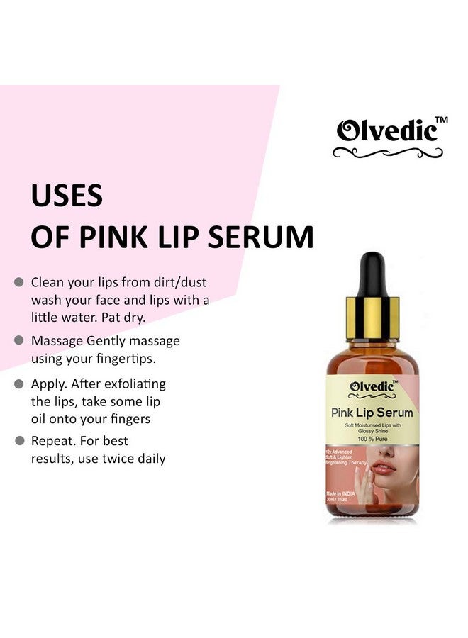 Olvedic Lip Serum - Advanced Brightening Therapy for Soft, Moisturised Lips With Glossy & Shine-Pack of 4(30 ml Each) - Image 3