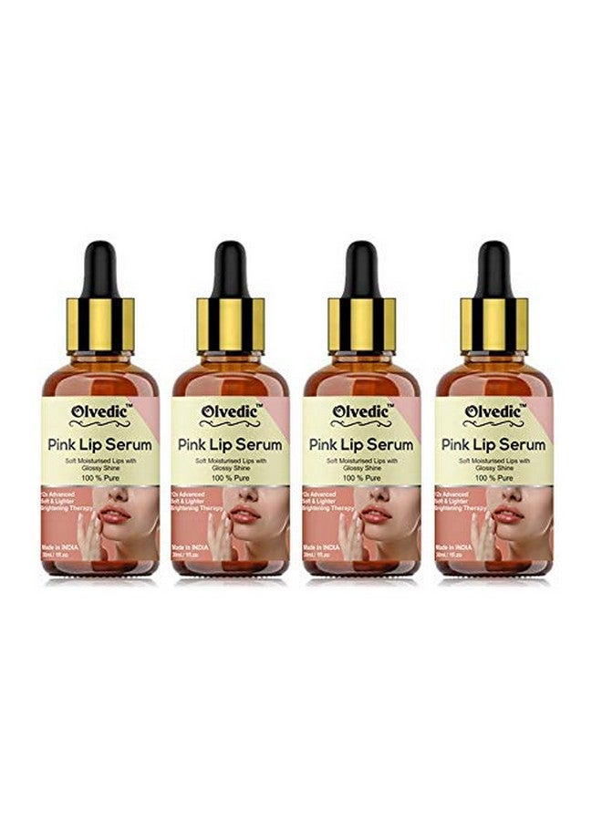 Olvedic Lip Serum - Advanced Brightening Therapy for Soft, Moisturised Lips With Glossy & Shine-Pack of 4(30 ml Each) - Image 1