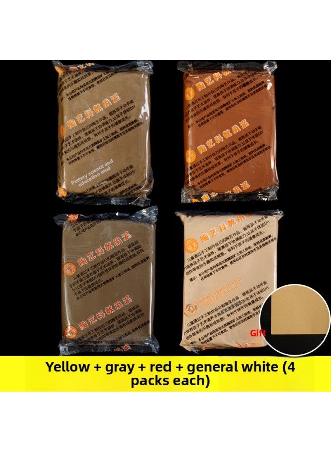 Clay Student Handmade Clay Soft Clay Clay Purple Clay Special Clay Sculpture Set Ceramic Clay Tool Clay-Color:Mixed Color Clay (4 Packs Of Free Oil Paper)  - Image 1