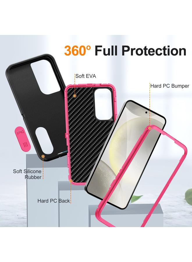 S-TOP Case For Samsung Galaxy S24+ 5G Defender Gen2 Rugged PC + Silicone Phone Case with Holder - Image 4
