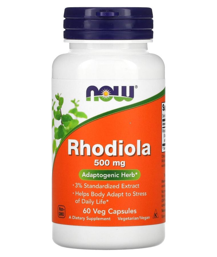 now Rhodiola 500 mg 60 Veg Capsules