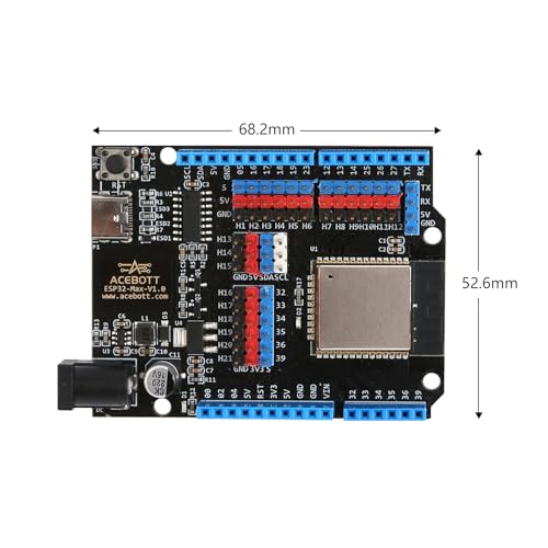 acebott ESP32 Development Board Max V1.0 Compatible with Arduino, USB-C, Wi-Fi, Bluetooth, MicroPython Compatible, Single Board Computer Suitable for Building Mini PC/Smart Robot/Game Console (QA009) - Image 2