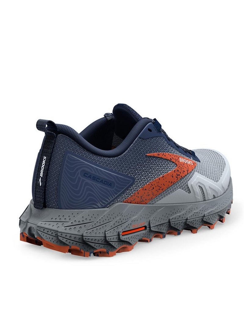 Brooks Cascadia 17 Outdoor Running Shoes Gray/Blue for Men/Women/Students - Image 5
