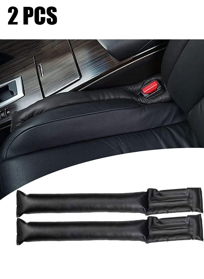 HY 2 Pcs Car Seat Gap Filler, Black, Blocks Items from Falling Between Seats - Image 1