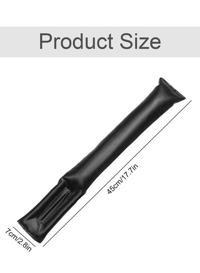 HY 2 Pcs Car Seat Gap Filler, Black, Blocks Items from Falling Between Seats - Image 2