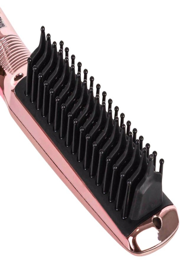 Calista Triangl Pro Heated Detailer Brush - Straighten, Flip & De-Frizz Hair, Ionic & Ceramic, All Hair Types, Rose Gold - Image 2