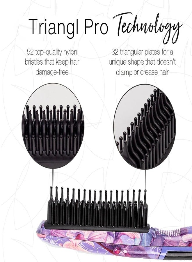 Calista Triangl Pro Heated Detailer Brush - Straighten, Flip & De-Frizz Hair, Ionic & Ceramic, All Hair Types, Rose Gold - Image 5