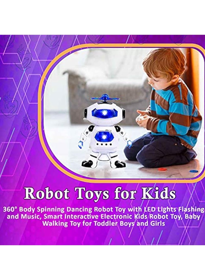 Whimsy Musical Walking Dancing Robot Toy for Kids, Flashing Lights, 360° Body Spinning, Toddlers Bosys Girls Fun Figure Game for Kids Boys Girls gifts - Image 5