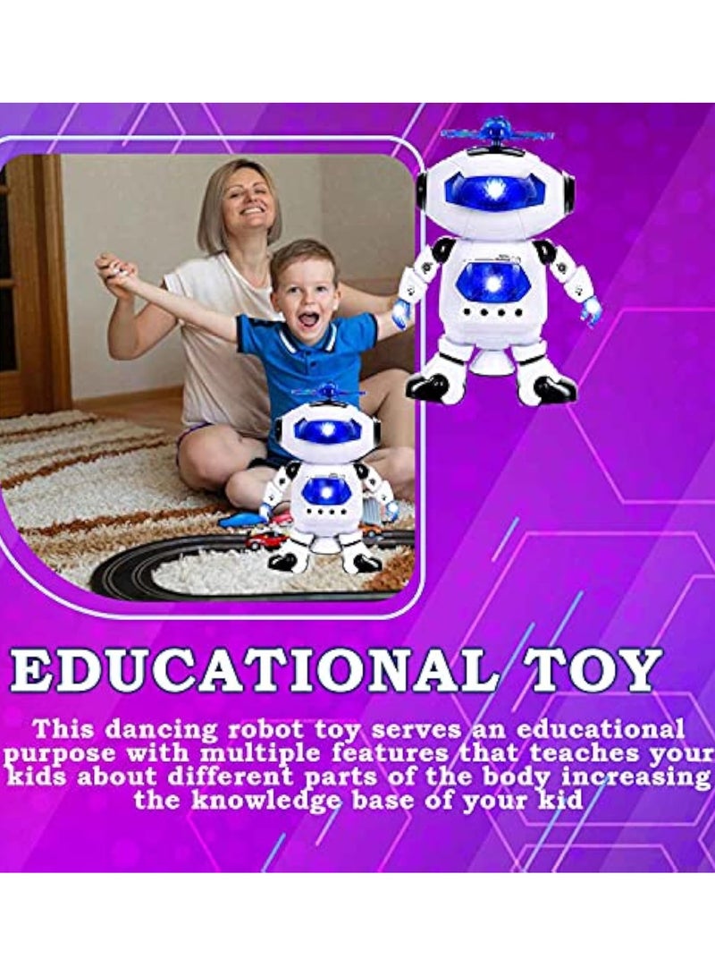Whimsy Musical Walking Dancing Robot Toy for Kids, Flashing Lights, 360° Body Spinning, Toddlers Bosys Girls Fun Figure Game for Kids Boys Girls gifts - Image 2