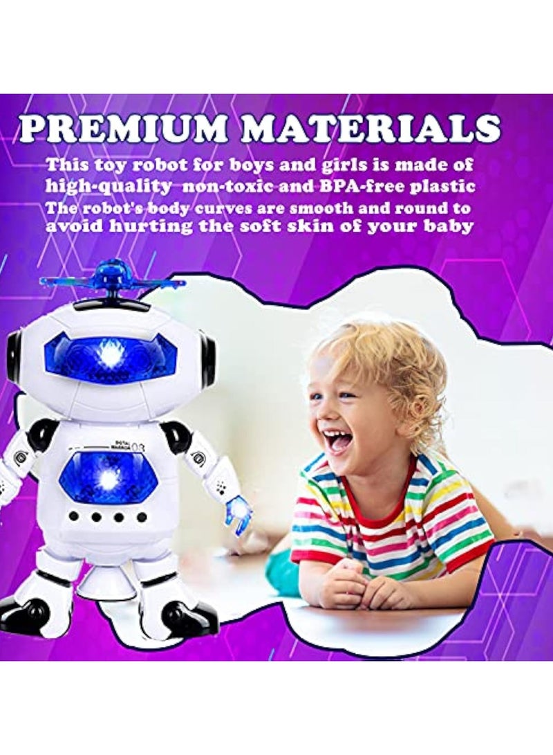 Whimsy Musical Walking Dancing Robot Toy for Kids, Flashing Lights, 360° Body Spinning, Toddlers Bosys Girls Fun Figure Game for Kids Boys Girls gifts - Image 3