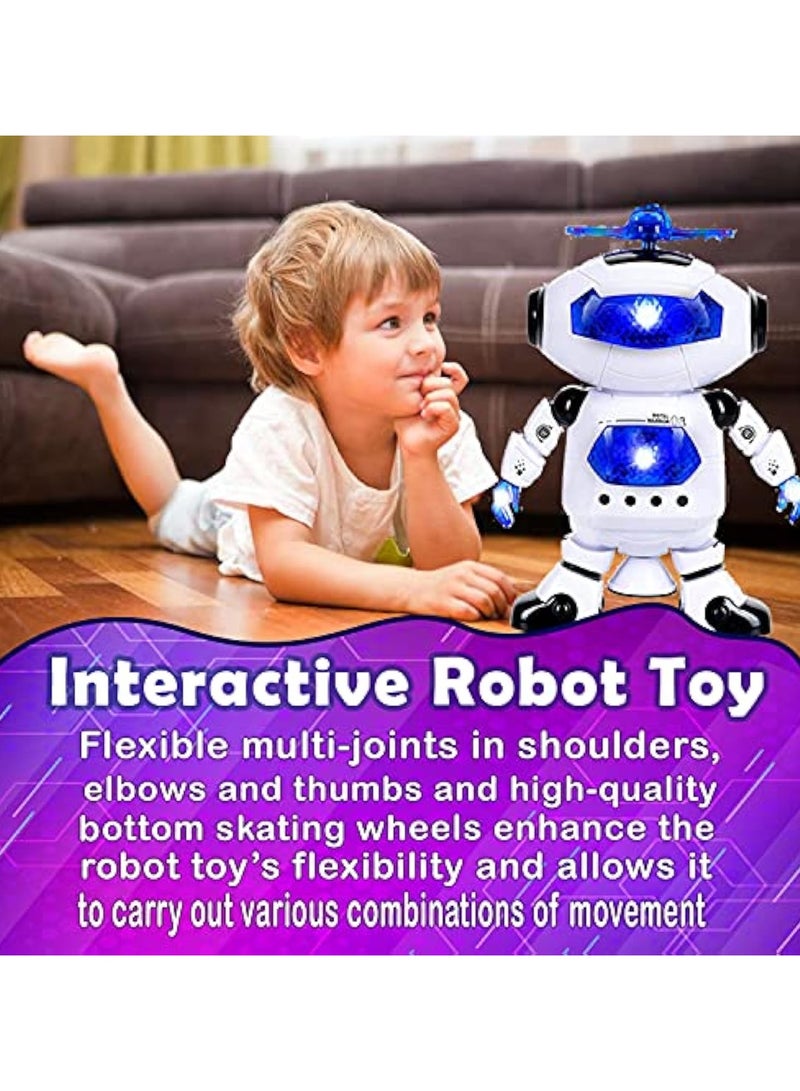 Whimsy Musical Walking Dancing Robot Toy for Kids, Flashing Lights, 360° Body Spinning, Toddlers Bosys Girls Fun Figure Game for Kids Boys Girls gifts - Image 4