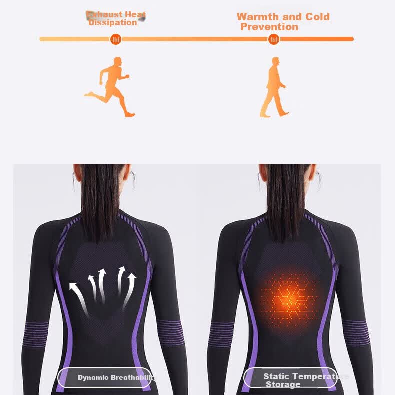 JD Jing Zao XTEP Outdoor Sports Functional Underwear for Men, Antibacterial Quick-Dry Shirt, Close-Fitting Sweat-Wicking Women's Outdoor Sports Underwear Set - Image 3