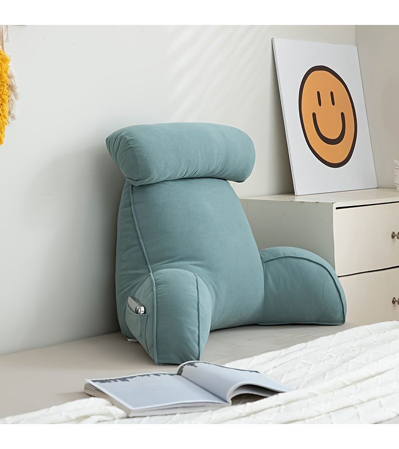 A Thickened Multifunctional Adjustable Lumbar Support Cushion Hakimi Reading Cushion Light Gray Floor Pillow Backrest for Bedroom Living Room Bedside Bay Window Dormitory - Image 3