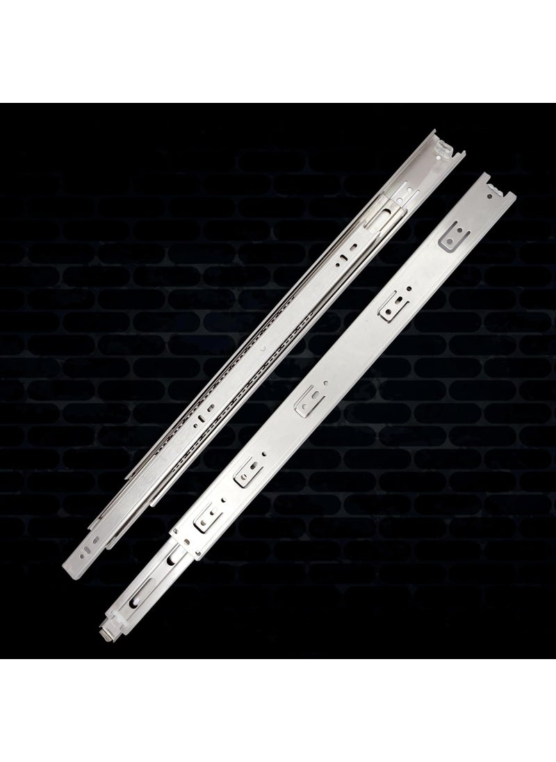 Harrison Harrison Telescopic Ball Bearing Slide 1589 Drawer Channel Stainless Steel 22 inch Soundless Modular Kitchen Drawer Slides Rust Free Load Bearing Capacity 35 kg Furniture Hardware  - Image 1