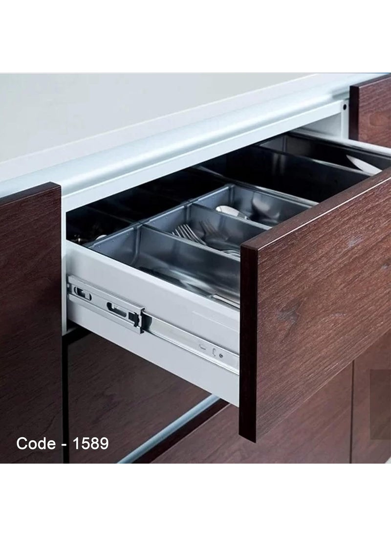 Harrison Harrison Telescopic Ball Bearing Slide 1589 Drawer Channel Stainless Steel 22 inch Soundless Modular Kitchen Drawer Slides Rust Free Load Bearing Capacity 35 kg Furniture Hardware  - Image 5
