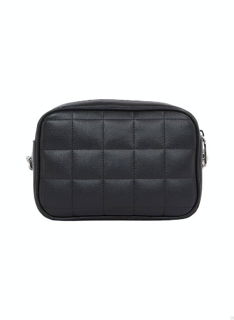 CALVIN KLEIN - Women's Quilted Crossbody Bag -  quilted faux leather exterior, Black - Image 1