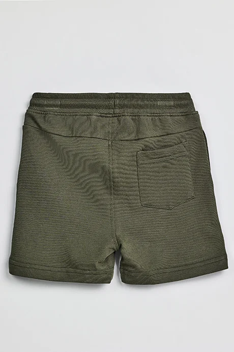 R&B Print Detail Knitted Shorts with Drawstring Waist