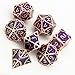 UDIXI Metal Dice Set DD 7PCS Steampunk Gear Metal DND Dice for Role Playing Games and Other Tabletop Game Purple - Image 3
