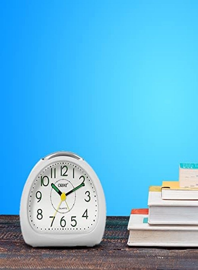 Ajanta Orpat Time Piece Beep Alarm Analog Clock (Small_140X114X74 Mm, White,Plastic) - Image 2