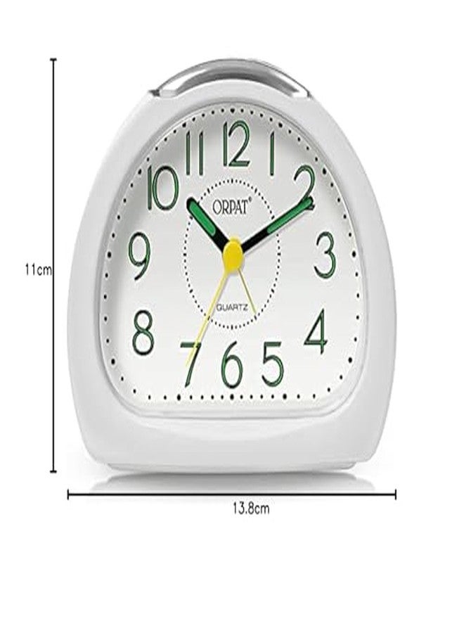 Ajanta Orpat Time Piece Beep Alarm Analog Clock (Small_140X114X74 Mm, White,Plastic) - Image 3