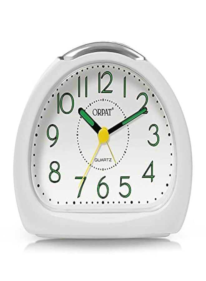 Ajanta Orpat Time Piece Beep Alarm Analog Clock (Small_140X114X74 Mm, White,Plastic) - Image 1