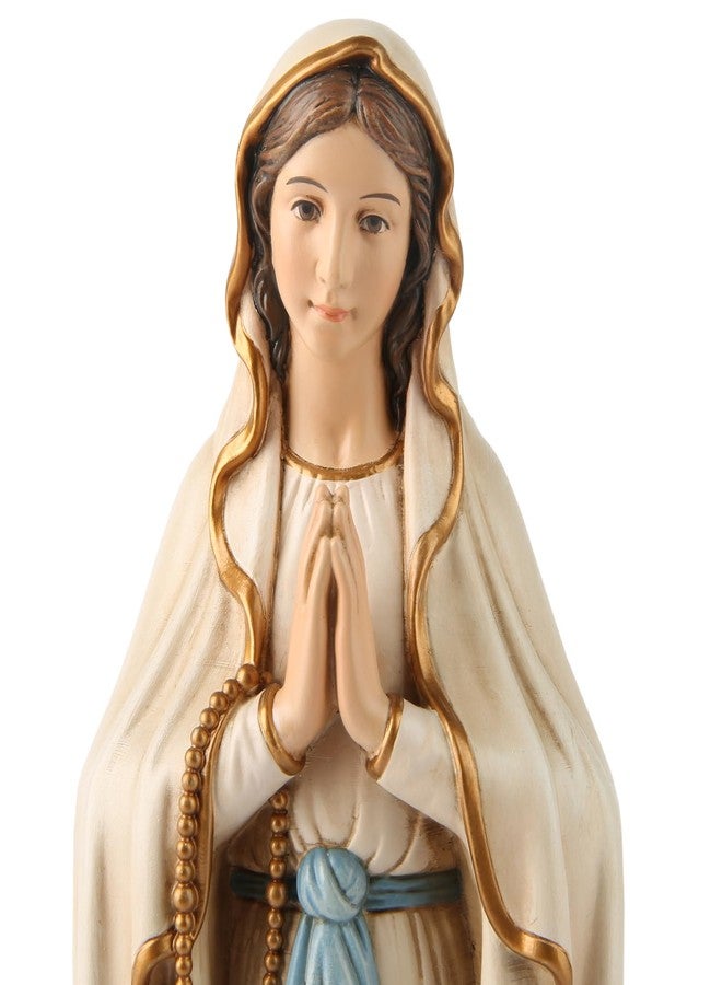 BC BUILDCLASSIC BC Catholic Our Lady of Lourdes Statue, Blessed Virgin Mary Mother Figure for Home Altar, Religious Gifts to Mom, Inspirational Home décor, 10" H, Renaissance Sculpture Handmade by Buildclassic - Image 2