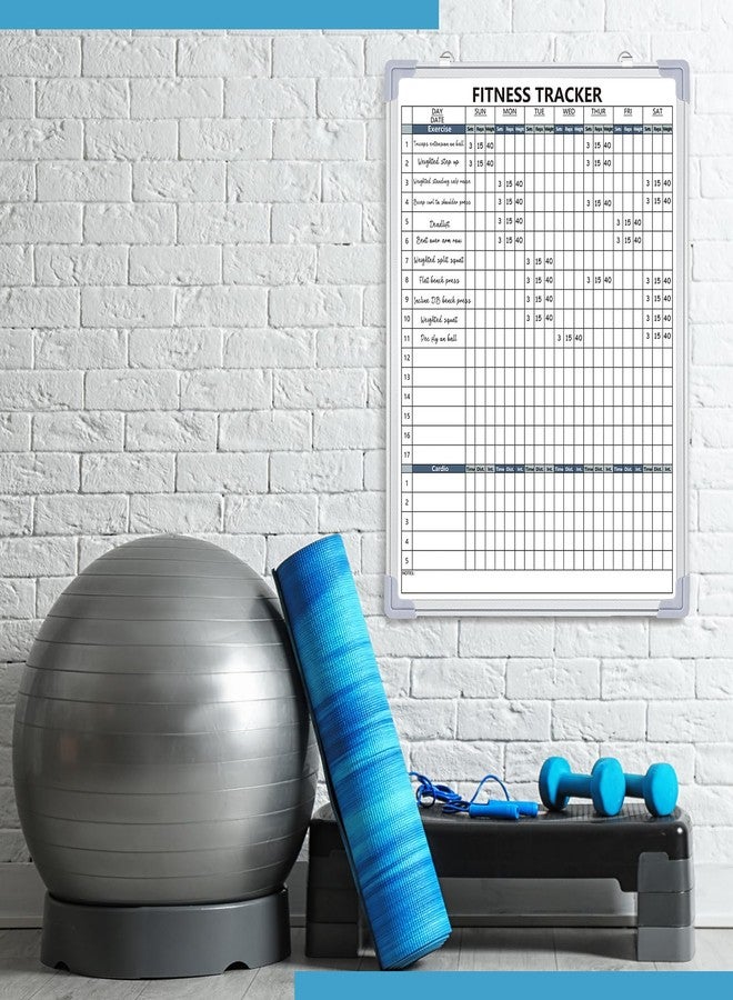 Lincia 18 x 24 Inch Fitness Tracker Whiteboard Workout Calendar for Home Gym Dry Erase Planner Hanging Removable to Do List for Wall Whiteboard with Aluminum Frame for Gym Program(Style B) - Image 5