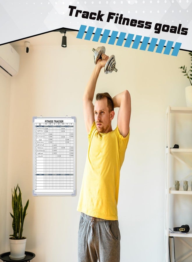 Lincia 18 x 24 Inch Fitness Tracker Whiteboard Workout Calendar for Home Gym Dry Erase Planner Hanging Removable to Do List for Wall Whiteboard with Aluminum Frame for Gym Program(Style B) - Image 4